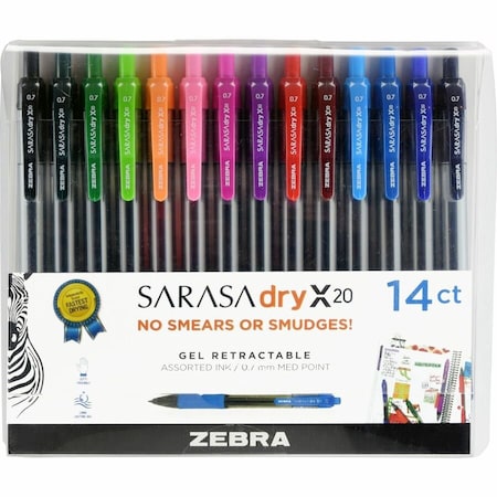 Zebra Pen Pen, Gel, Sarasa, Rt, 0.7, PK14 46824