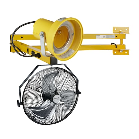 Ideal Warehouse Innovations Dock Light, 60 in, Poly Head w/Fan, No Bulb 60-5487-750