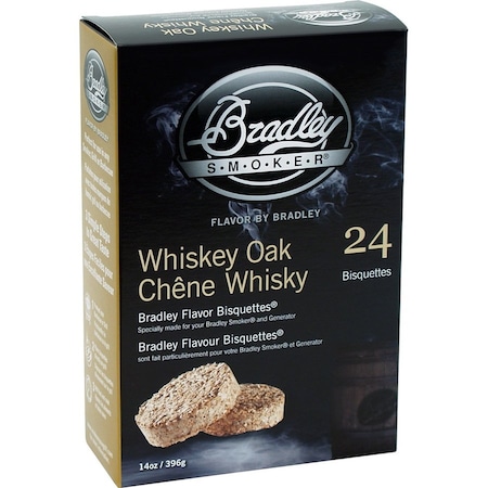 Bradley Smoker All Natural Whiskey Oak Wood Bisquettes 24 pk BTWOSE24
