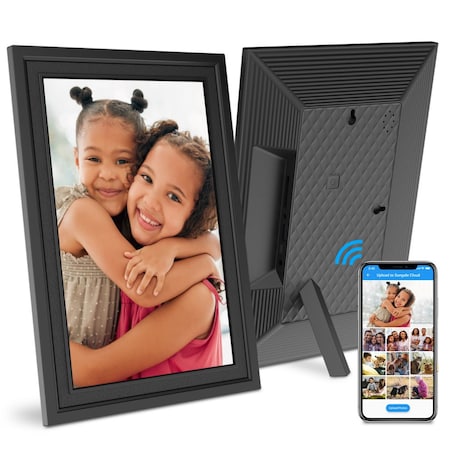 Sungale Cloud Frame- Easy PhotoShare APP, 20GB Cloud Storage, 10 Inch - Black CPF1032+-BK