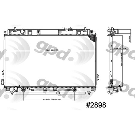 Global Parts Distributors Radiator 2898C
