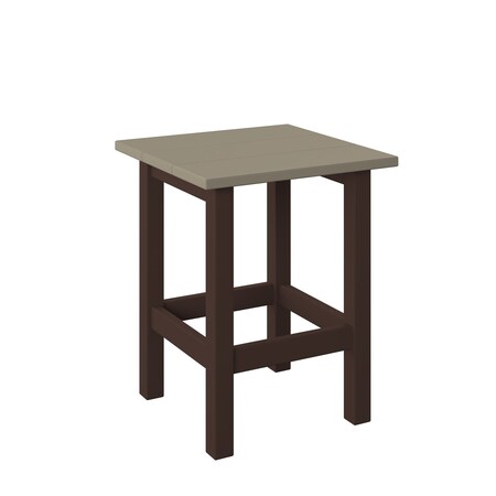 Polybird MODERN END TABLE      WEATHERWOOD AND TUDOR BROWN POLYBIRD P66