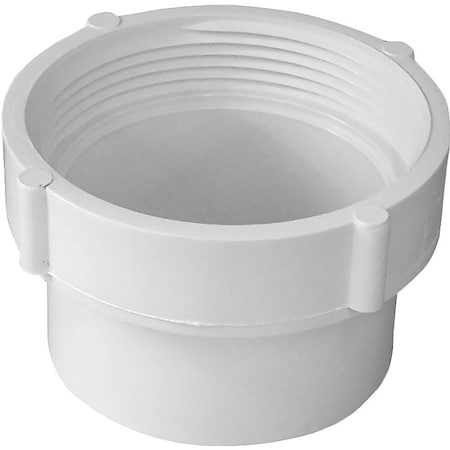 Canplas Cleanout Body, 4 in, FNPT x Spigot, PVC, White 414234BC