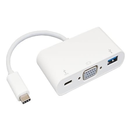 Sanoxy USB 3.1 Type C to VGA + USB 3.0 Type A + Type C Date and Charging Adapter SNX-CBL-LDR-UC206-8200