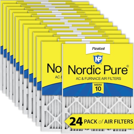 Nordic Pure 14x18x1 Pleated Air Filter, High Capacity, Electrostatically Charged Synthetic Media, MERV 10 14x18x1M10-24