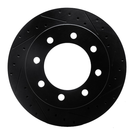 Dynamic Friction Co DFC Brake Rotor - Drilled and Slotted - Black 633-48040R