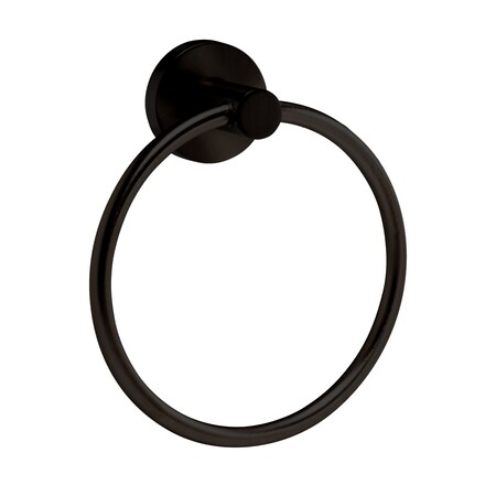 Geo Contemporary Metal Circle Towel Ring Matte Black Finish GBA-GBCTR-MB