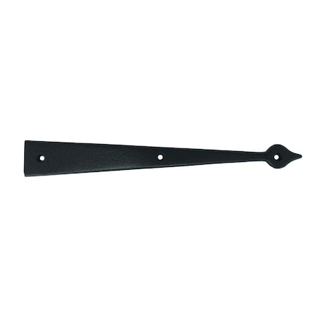 Wood Shutter Hardware Large Faux Strap Hinge, Black 30-14-88645