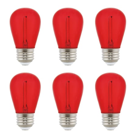 Westinghouse 2W 40W Eq. Red S14 Filament LED Light Bulb, Medium Base, 6PK 5332020