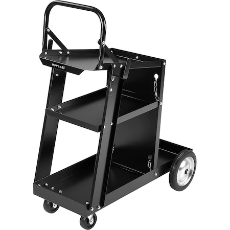 Edendirect Welding Cart for TIG, MIG Welder and Plasma Cutter, Tilt-Table, Large Storage Welding Trolley ED-DHC02
