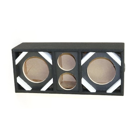 Deejay Led Two 6-in Woofers plus Two Tweeters Carbon Texture Black Empty Chuchera Speaker Enclosure D6T2CARBONBLACK