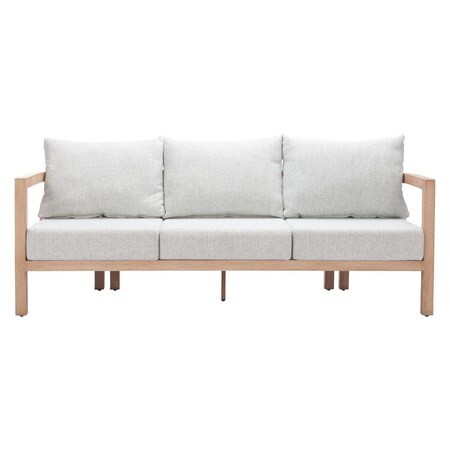 Homeroots 79" Gray Polypropylene Sofa 667665