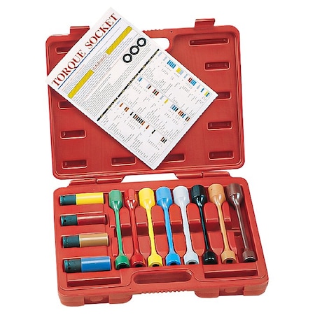 Genius Tools 12PC 1/2in Dr. Metric & SAE Wheel Torque Socket Set TO-412MS