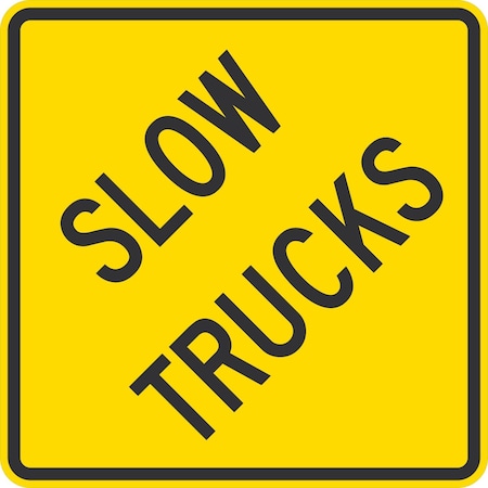 Lyle Slow Trucks, 24x24, Non-Reflective, Yellow G-13308-NA_24x24