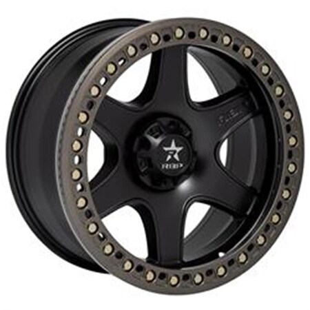 Retozar 017908612B 17 x 9 in. 121.3 mm Bolt Pattern Black Cobra Wheel RE3289683