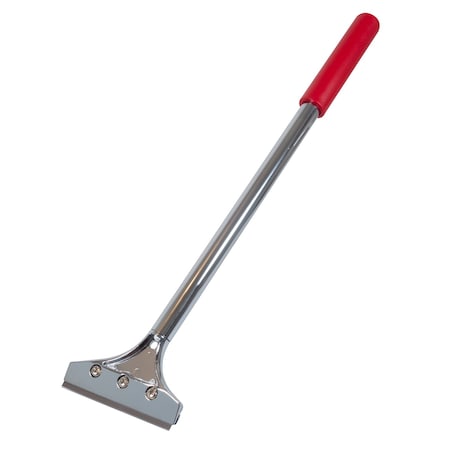 Roberts Angled Floor Scraper, Blade Width 4 in, Blade Length 4 in, Red, Steel 10-294