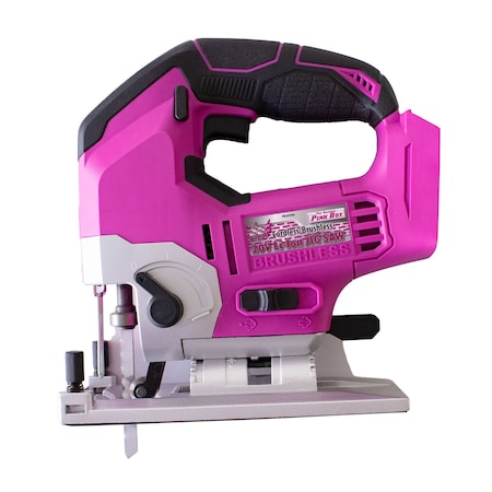 The Original Pink Box 20V Lithium-Ion Brushless Cordless Jigsaw, Bare Tool, Pink PB20VJIG