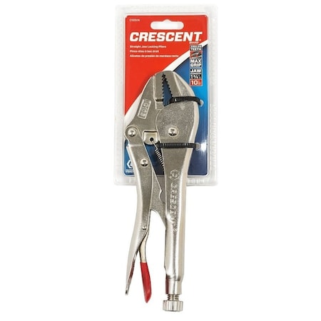 Crescent C10SVN/C10SV Locking Plier, 10 in OAL, 1-7/8 in Jaw Opening, Non-Slip Grip Handle C10SVN-08
