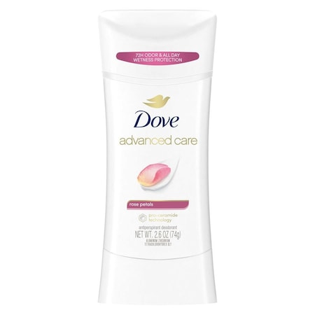 Dove Advanced Care Rose Petals Antiperspirant Deodorant Stick, 2.6 Ounce, 12PK 64363217