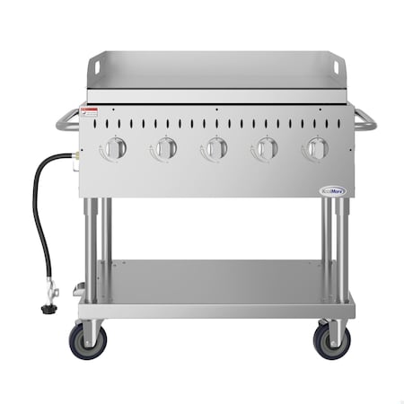 Koolmore 36 in. Commercial Outdoor Propane Grill with Griddle in Stainless-Steel, ETL Listed CGKIT3-36G