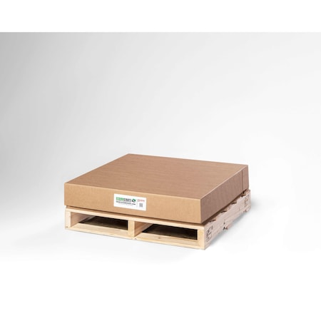 Zoro Select 36 1/2 in x 34 1/2 in x 36 1/2 in Shipping Crate, Brown, Cross-Laminated Paper Board EC1003
