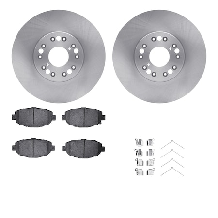 Dynamic Friction Co DFC Brake Rotor with 5000 Brake Pads and Hardware Kit 6512-75052