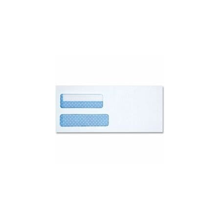 Universal Double Window Business Envelope, No 10, Square Flap, Gummed, 4.13 x 9.5, 500PK UNV36103