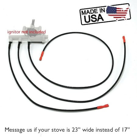 Durally 3pcs Piezo Ignition Wires for 3-Bruner RV Range Stove Fit Atwood/Wedgewood/Dometic IGW22K3