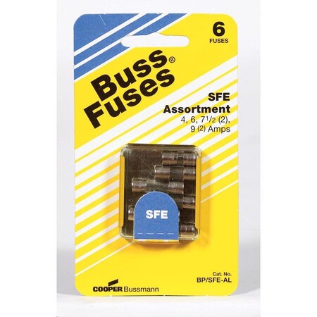 Eaton Bussmann Bussmann SFE Clear Automotive Fuse Kit, 10PK BP/SFE-AL6-RP