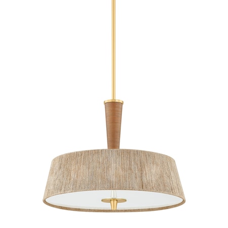Hudson Valley Lighting George 22 in. Pendant in Aged Brass by Cortney Bishop CB9522-AGB