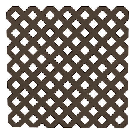 Deckorators 4 ' Wx8 ' Lx1/8'' Thick Dark Brown Vinyl Privacy Lattice Panel 276453