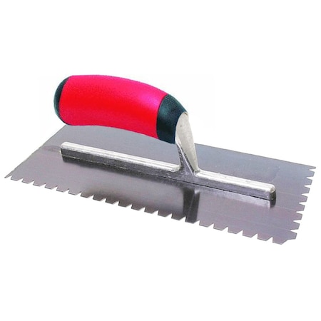 Marshalltown Notched Trowel, 3/32 x 3/32 x 3/32 Flat-V Notch, Laminate, Engineered Wood Flooring NT681