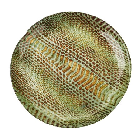 Standalone Snakeskin 6.5 in. Turquoise Gold Plate, 4PK ST860494