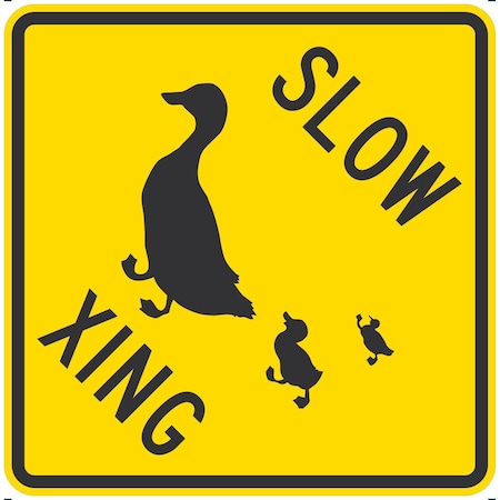 Lyle Slow Xing (Duck Symbol), 24x24, Diamond Grade, Yellow G-12518-DG_24x24