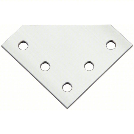 Fath JoiningPlate, Aluminum, Gray, 13/64in, 3in 093EVL7676