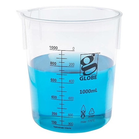Zoro Select Beaker, Plastic, Colorless 3656-100