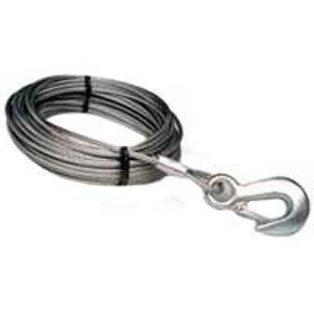 Baron BARON 59401 Winch Cable, 7/32 in Dia, 50 ft L, Galvanized Steel 59401
