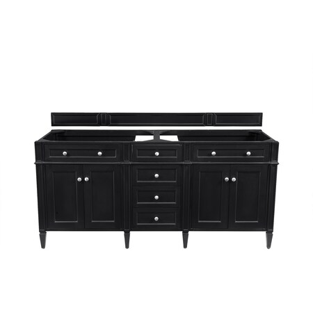 James Martin Vanities Vanity, without top, Black Onyx, 71.8 in W x 22.9 in D, 650-V72-M-BKO
