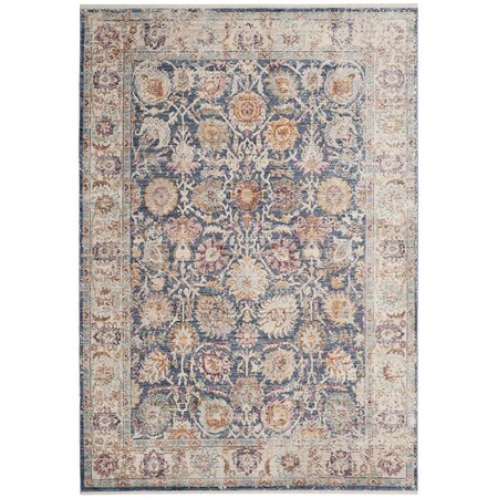 Safavieh Illusion Power Loomed Medium Rectangle Area RugBlue & Creme 5 x 8 ft. ILL710M-5