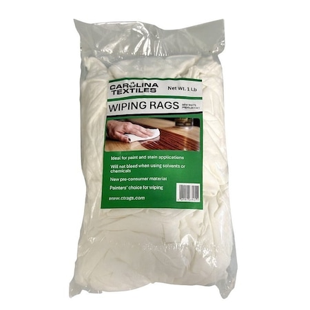 All Rags WASHED KNIT RAG WHITE 1LB BAG N523-1PB