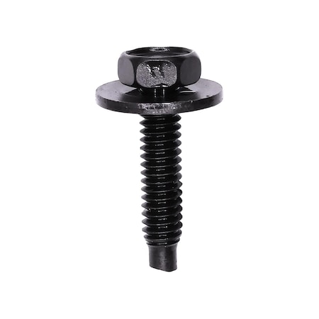 Auveco Hex Head Sems Body Bolt with a Dog Point 1/4-20 x 1 3/16in - Black, 50PK 24174