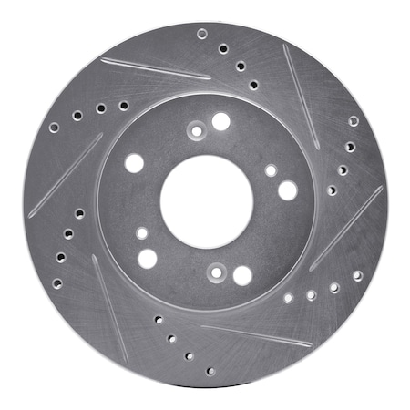 Dynamic Friction Co DFC Brake Rotor - Drilled and Slotted - Silver 631-59036R