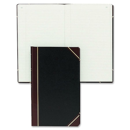 Rediform Texhide Cover Record Books with Margin, Black RED57131
