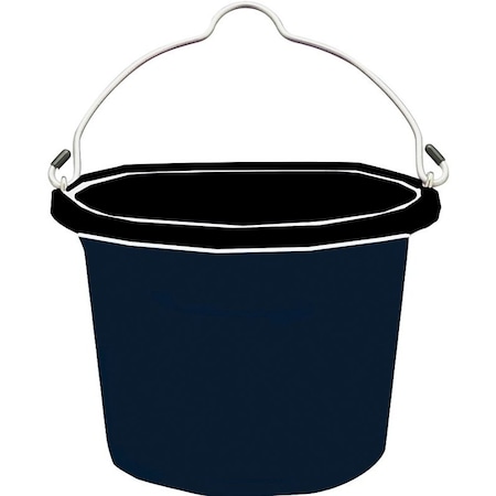 Fortex Fortiflex FB-108 Series FB-108BX Bucket, 8 qt Volume, Rubber/Polyethylene, Black FB108BLACK