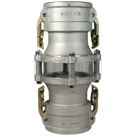 Dixon In-Line Cam and Groove Sight Glass, 4 x 3 in Nominal, Coupler End Style, Aluminum, Domestic 3543CC