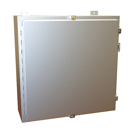 Hammond Clamps Electrical Enclosure, 24 in H, 8 in D, 24 in W, 12, 13, 4, 4X, Aluminum 1418N4ALJ8