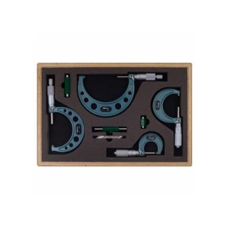 Mitutoyo Series 103 Mechanical Micrometers, 3 in-4 in, .0001 in, Ratchet Stop 504-103-218