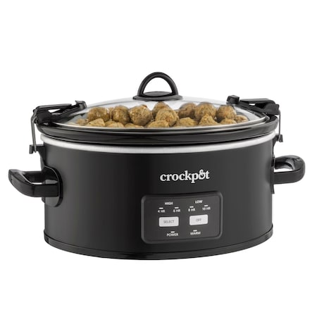Crock-Pot 6 qt Black Stoneware Programmable Slow Cooker 2125185