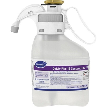Diversey Oxivir Five 16 Disinfectant Cleaner, Concentrate, 47.3 fl oz (1.5 quart), Characteristic Scent, 2PK 5019296