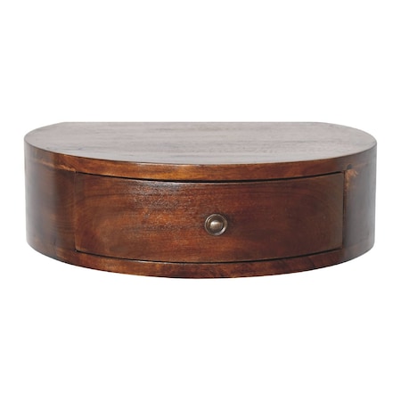 Homeroots 22" Brown Solid Wood One Drawer Floating Nightstand 651750